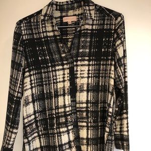 Philosophy Button Up Hi Low Blouse